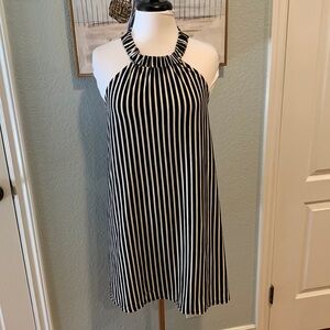 ASOS Black & White Striped Mini Dress • Sz M